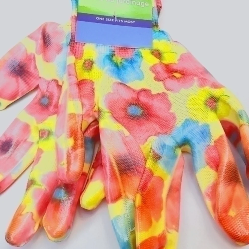 Spring Flowers Print Gardening Gloves